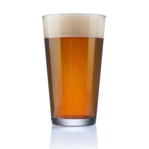 16 Ounce Beer Glasses, Set Of 6 Tin Can Shaped Pint Glasses - Wide Rim,  Dishwasher Safe