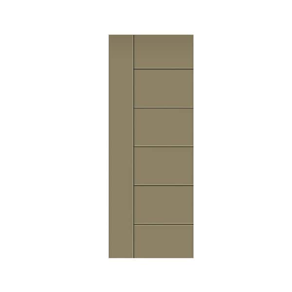 CALHOME Metropolitan 30 in. x 80 in. Hollow Core Olive Green Stained Composite MDF Interior Door Slab for Pocket Door