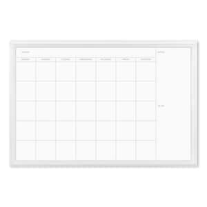 Magnetic Dry Erase Calendar Board 20 in. x 30 in. White Decor Frame