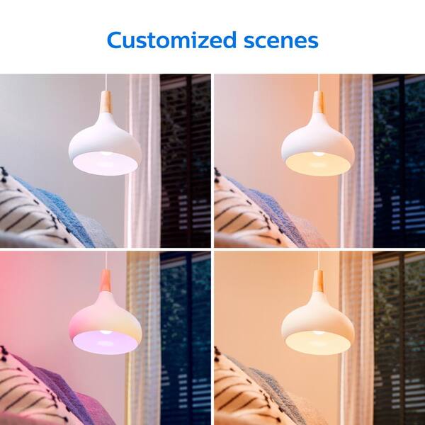 Philips Hue 5 in. / 6 in. LED Smart Color Changing Recessed High Lumen  Downlight with Bluetooth (1-Pack) 578450 - The Home Depot