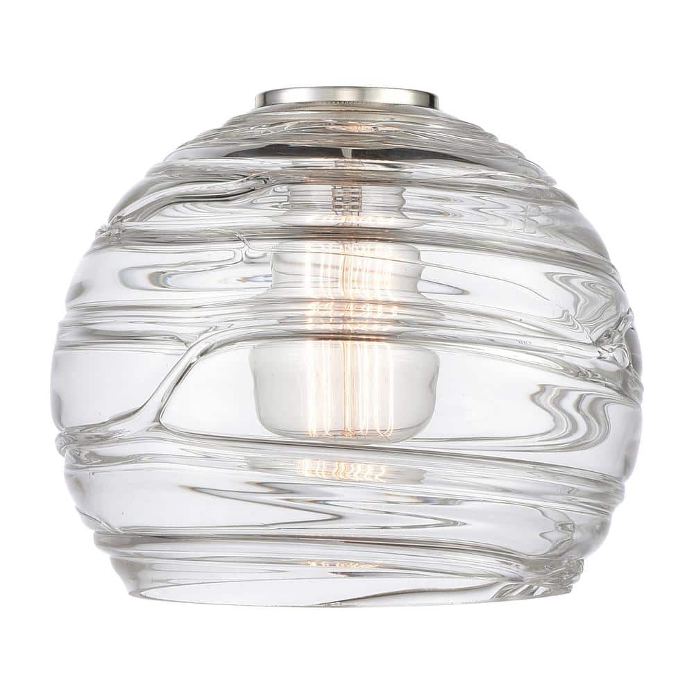 Mini Brushed Satin Nickel Glass Globe Pendant Light