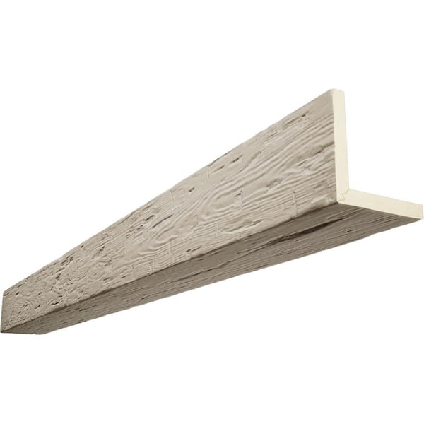 Ekena Millwork Endurathane 8 in. H x 6 in. W x 8 ft. L Hand Hewn Sand Dune Faux Wood Beam