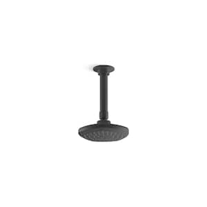 Occasion 1-Spray Patterns with 2.5 GPM 5.5 in. Wall Mount Fixed Shower Head in Matte Black