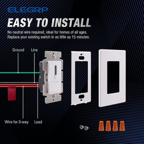 Elegrp Slide Dimmer Switch For Dimmable