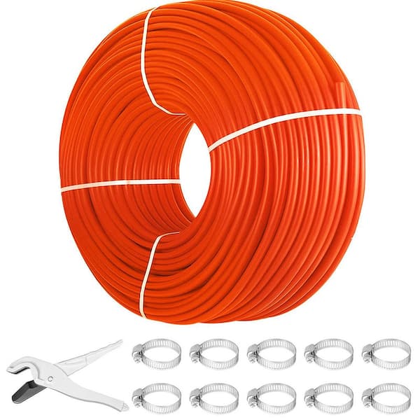 1000ft. PEX Tubing Pipe 1/2 in. PEX Tubing Oxygen Barrier Radiant Floor PEX Pipe Radiant Floor Heating Plumbing Cold Red