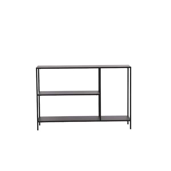 Nyhus 47 in Black Rectangular Metal Console Table