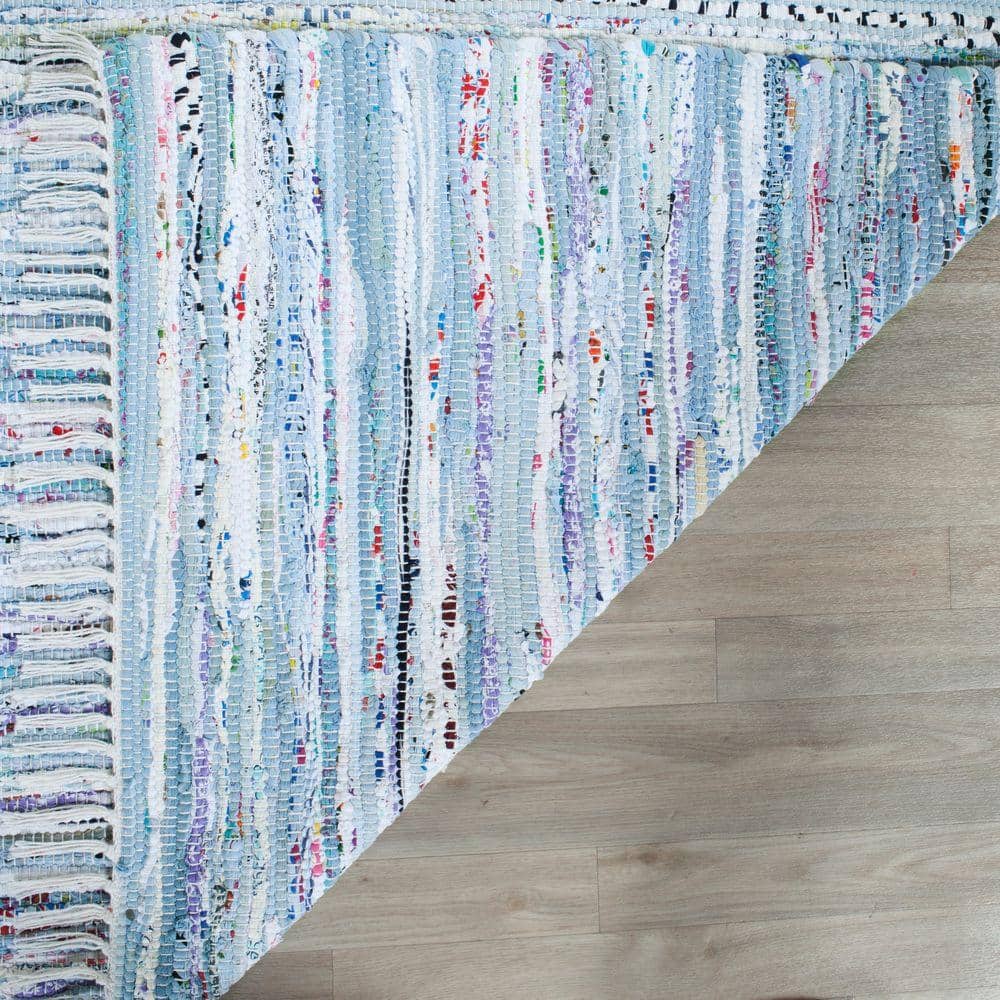 Handmade Multicolor Cotton Rag Area Rug, 5' x 7'