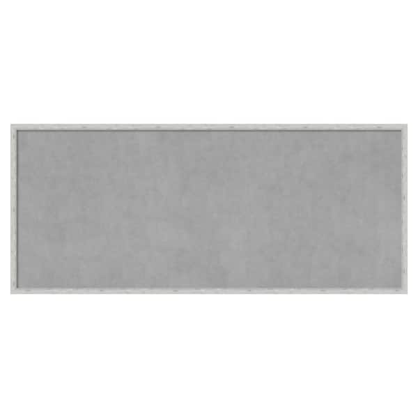 Amanti Art Imprint Silver 49 in. x 21 in Framed Magnetic Board