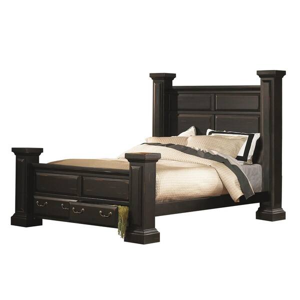 Progressive Furniture Torreon Antique Black Queen Complete Bed