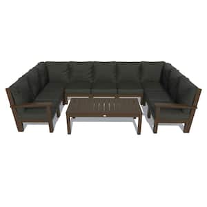 Bespoke Deep Seating 10-Piece Plastic Outdoor Sectional Set and Conversation Table with Cushions