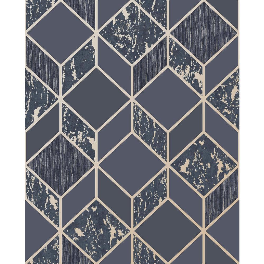 Fine Decor Apex Rose gold effect Geometric Smooth Wallpaper