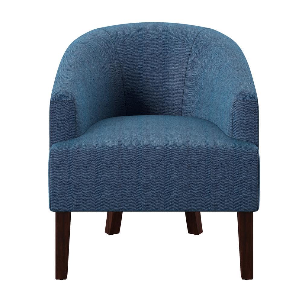 blue tweed accent chair