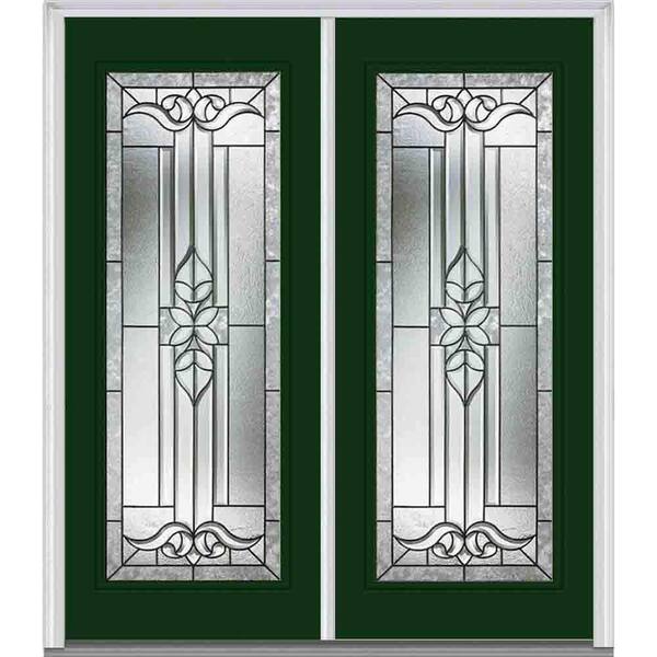 MMI Door 64 in. x 80 in. Cadence Right-Hand Full Lite Classic Painted Steel Prehung Front Door