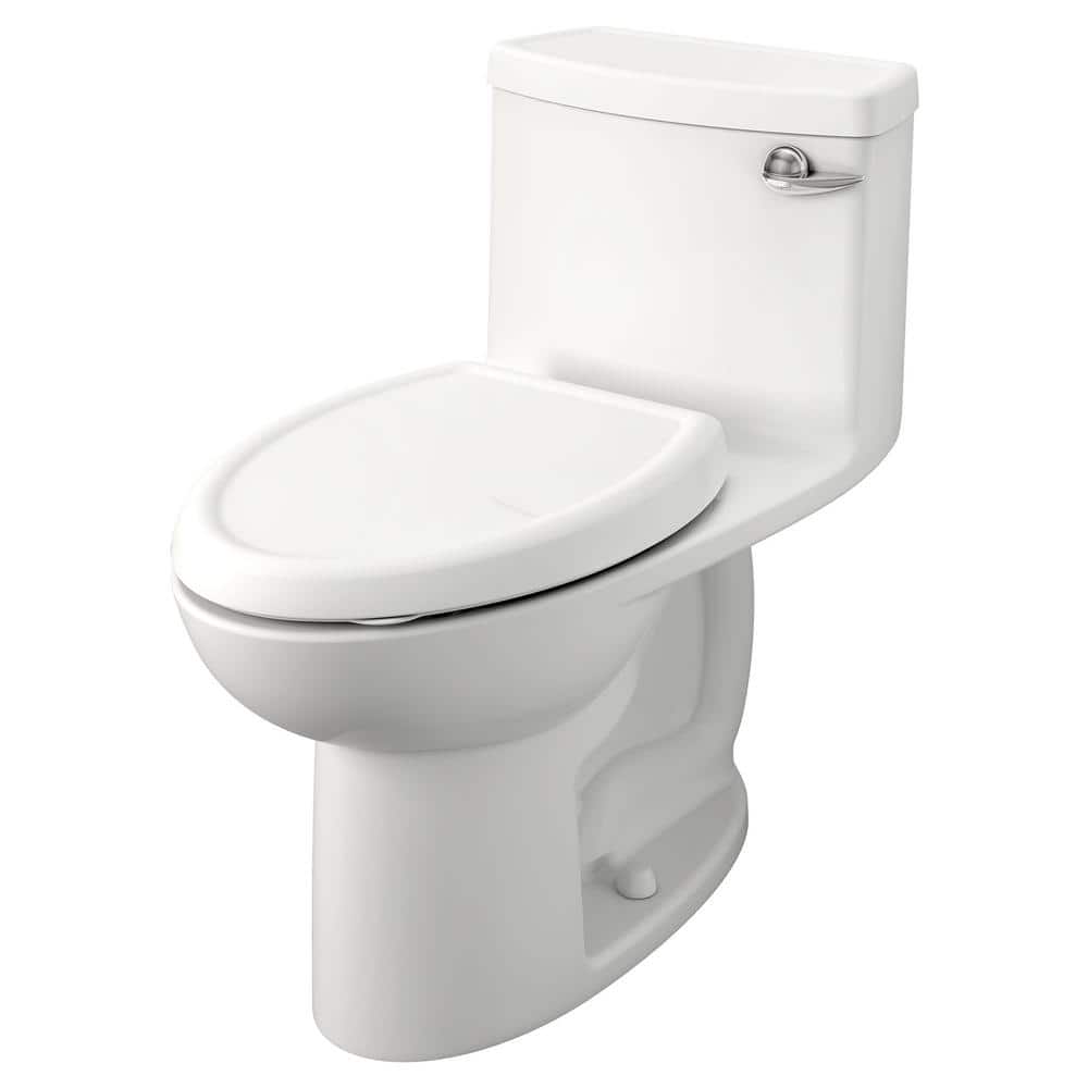 White Elongated High Efficiency One-Piece Toilet with Slow-Close Seat