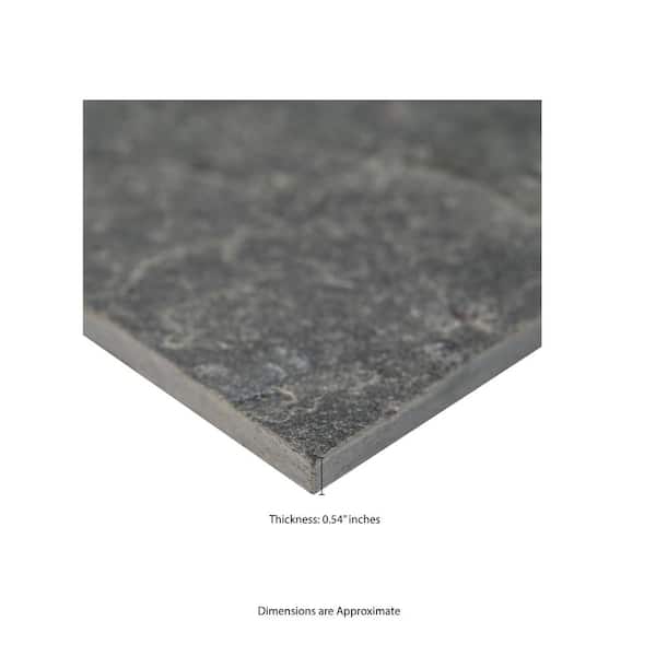 MSI Ostrich Grey 12 in. x 12 in. Honed Quartzite Floor and