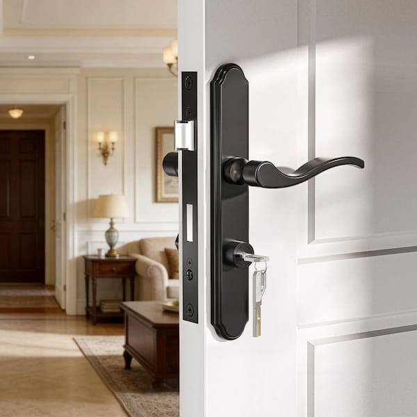 Senyhardware Matte Black Lockable Storm Door Handleset Integrated