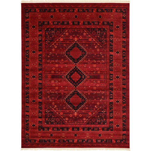 Unique Loom Tekke Lincoln Red 9' 0 x 12' 0 Area Rug