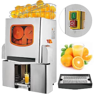 Commercial Juicer Machine 120 Watt 304 Tank Stainless Cover Electric Citrus Juicer Squeezer with Pull-Out Filter Box