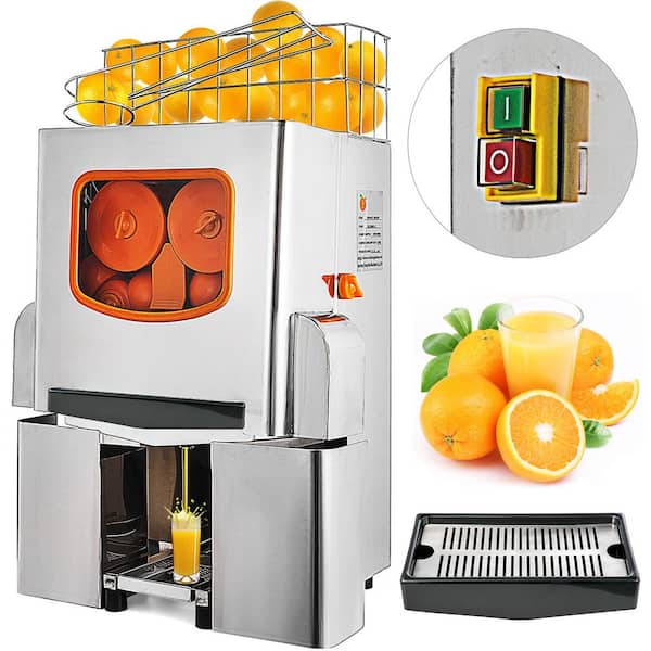 VEVOR Commercial Juicer Machine 120 Watt 304 Tank Stainless Cover Electric Citrus Juicer Squeezer with Pull-Out Filter Box