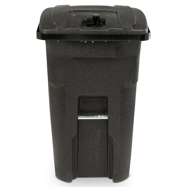 Toter 64 Gallon Black Rolling Outdoor Garbage/Trash Can with Wheels and  Attached Lid 79264-R2200 - The Home Depot