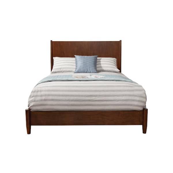 Flynn Brown Wood Frame Queen Panel Bed
