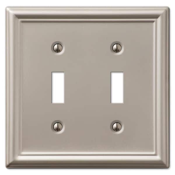 AMERELLE Metallic 2-Gang Toggle Wall Plate (1-Pack)