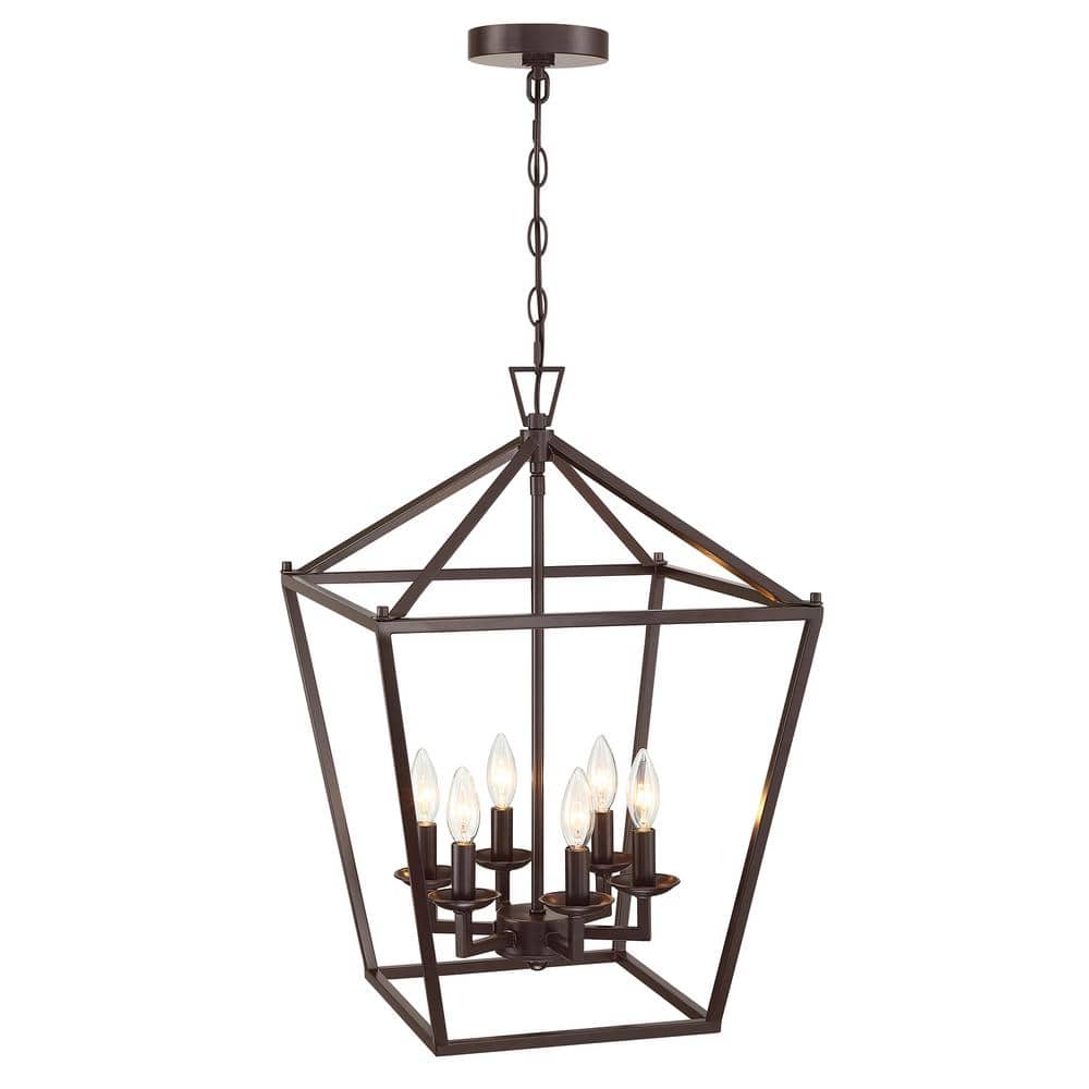 Alfa 16 in. 6-Light Caged Pendant Light with Bronze Finish price history on PriceWatchPro