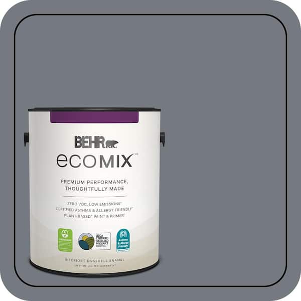 BEHR ECOMIX 1 gal. #N510-5 Liquid Mercury color Eggshell Enamel Plant ...