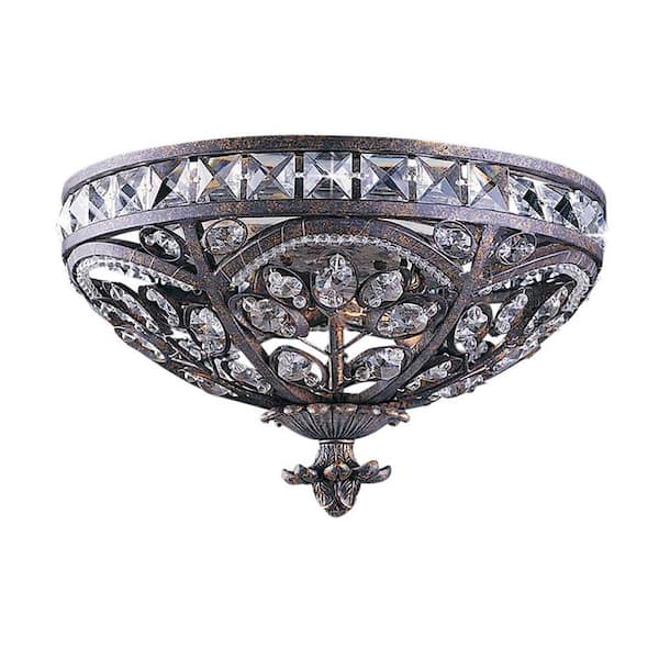 Lumenno International Evernice 3-Light Bronze Flush Mount