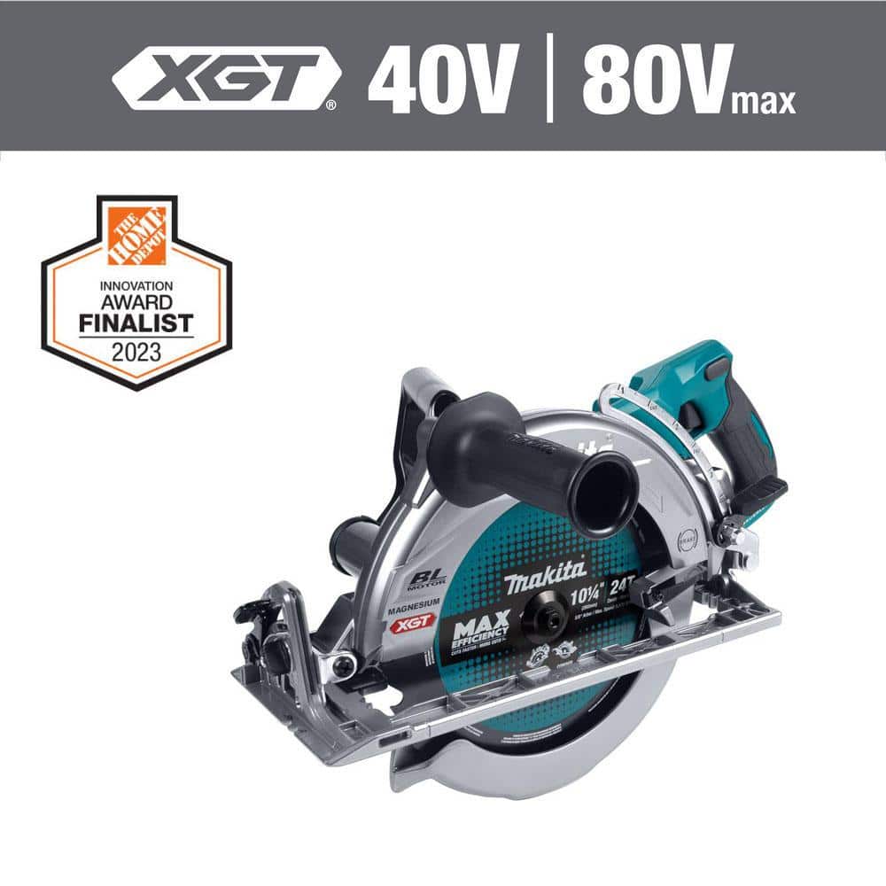 Makita 40V Max XGT Brushless Cordless Rear Handle 10-1/4 in. Circular Saw,  AWS Capable (Tool Only) GSR02Z - The Home Depot