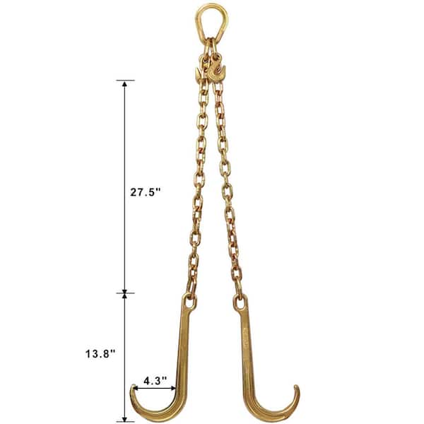 Snapklik.co : TBAPFS 5/16 Grade 70 V-Type Transport Tow Chain 10 Ft w