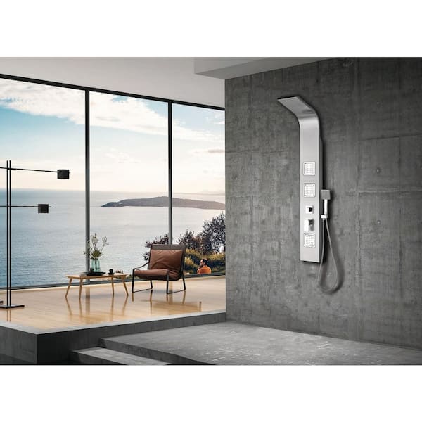 Mediterraneo 63 in. Milan 3-Jet Shower Panel System with Shower