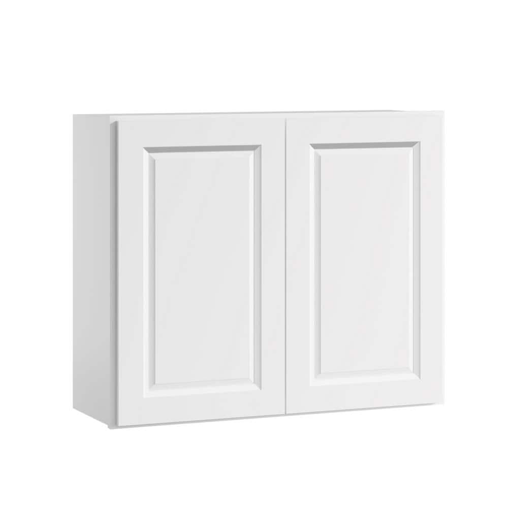 36 in. W x 12 in D x 30 in. H in. Traditional White Plywood Ready to Assemble Kitchen Wall Cabinet with Doors, Shelves price history on PriceWatchPro