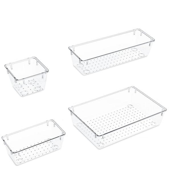 28 Pcs White Plastic Drawer Organizers Set, Desk Drawer Organizer Desk Drawer Organizer Office Accessories