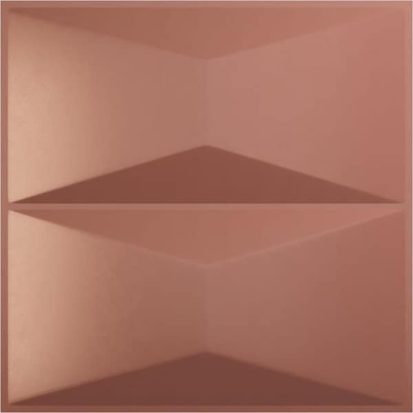 Ekena Millwork 11 7/8 in. x 11 7/8 in. Aberdeen EnduraWall Decorative 3D Wall Panel, Champagne Pink (12-Pack for 11.76 Sq. Ft.)