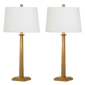 Andino 31.5 in. Gold Table Lamp with Off-White Shade (Set of 2)