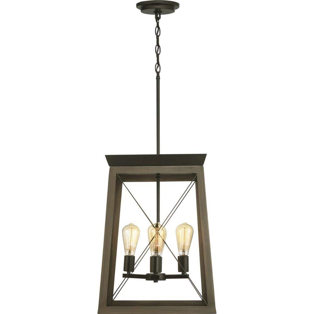 Briarwood Antique Bronze 4-Light Farmhouse Foyer Pendant
