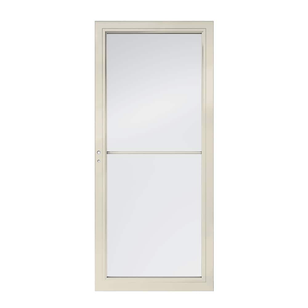 Andersen 3000 Series 36 In X 80 In Almond Left Hand Full View Retractable Aluminum Storm Door 4637