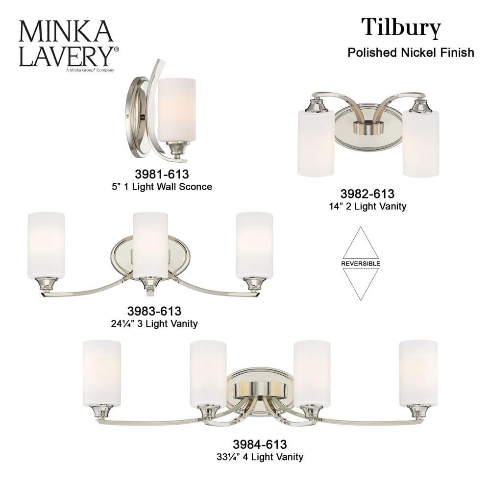 Polished Nickel 4-Light Cylinder Vanity Fixture