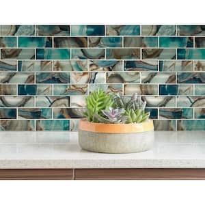 Night Sky 11.81 in. x 11.81 in. Textured Glass Subway Wall Tile (9.7 sq. ft./Case)