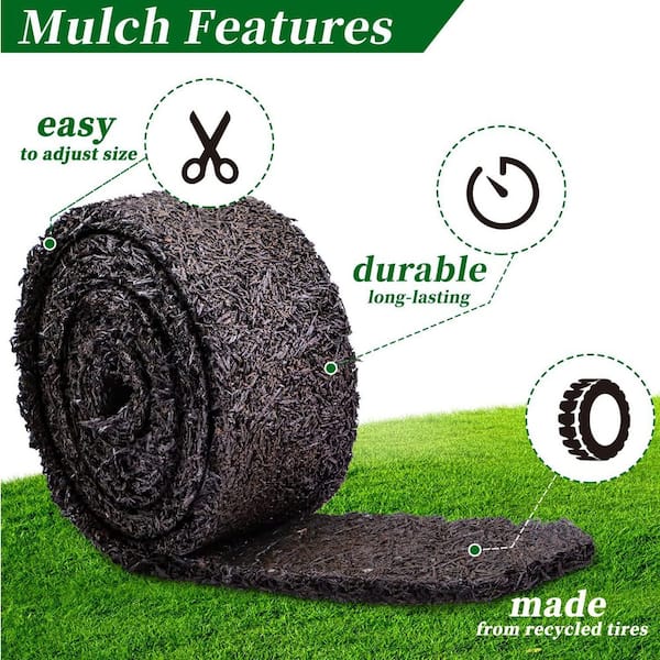 SenQWFa Recycled Garden Edging Border Mat Natural Looking