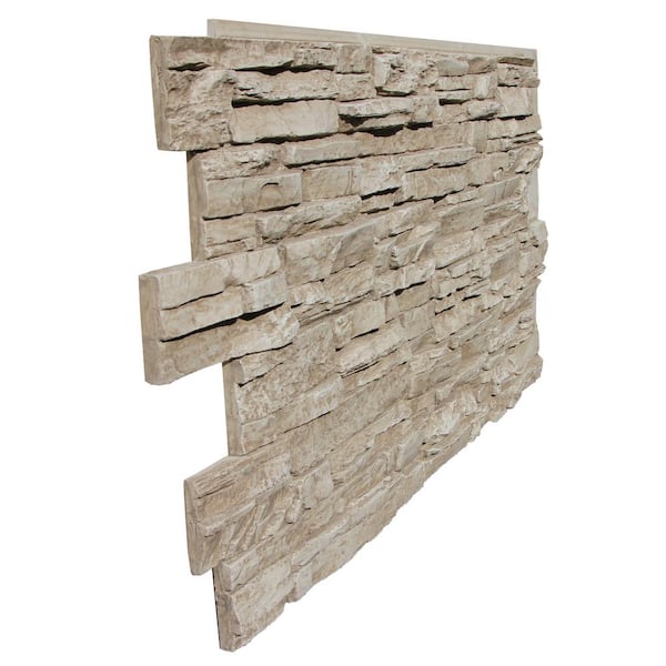 TRITAN BP Lightning Ridge 48 in. x 24 in. Faux Stone Siding Panel