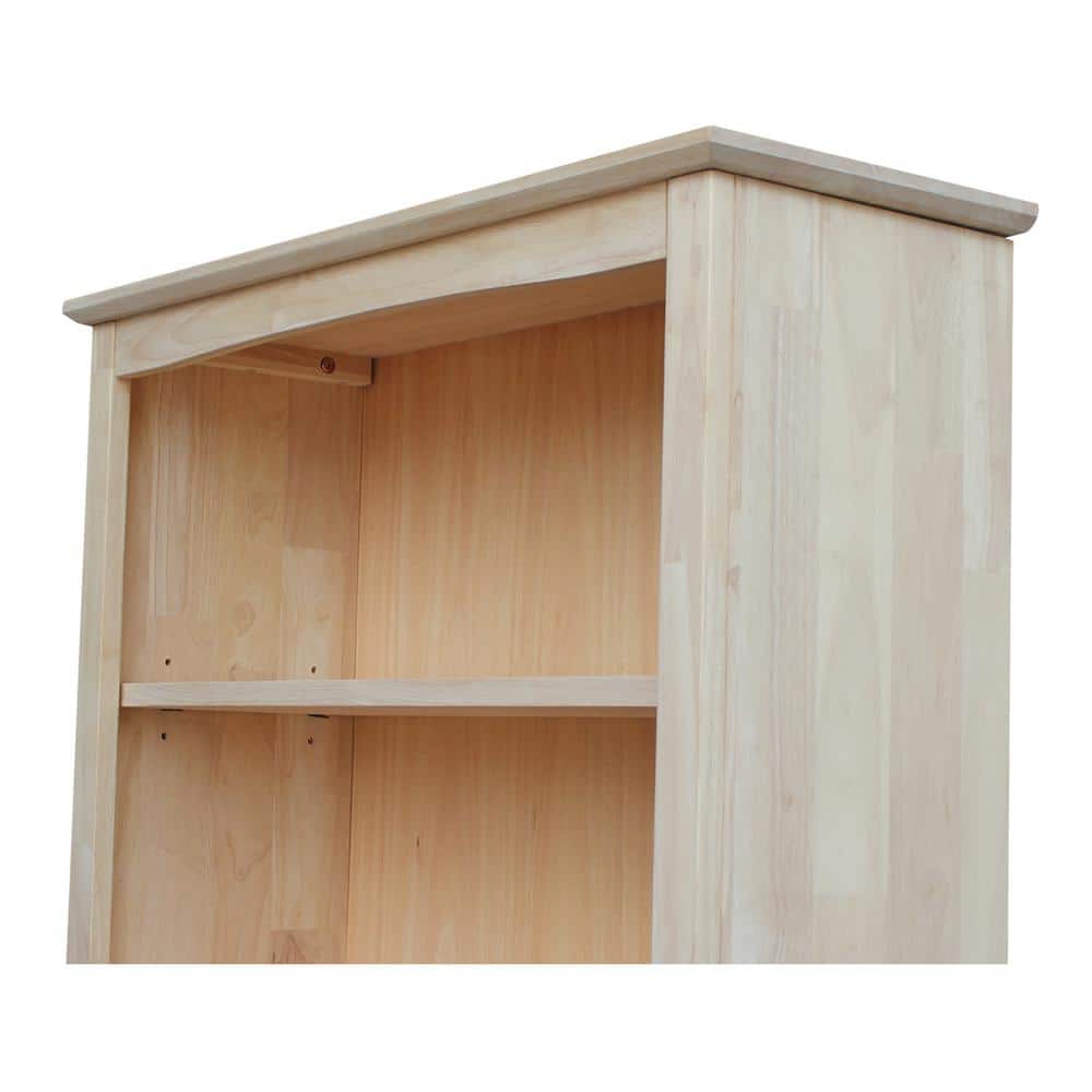 Elegant Adjustable Solid Parawood Shaker Bookcase, 60"H in Brown