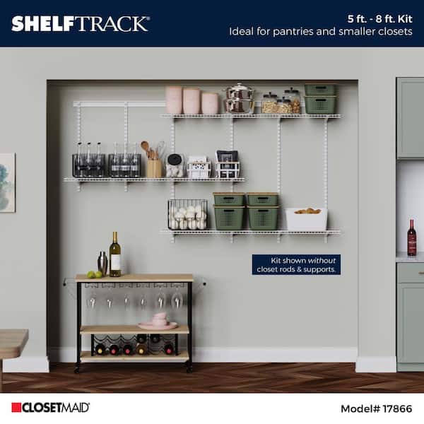 ClosetMaid ShelfTrack 120.5 in. W White Reach-In Wall Mount 5