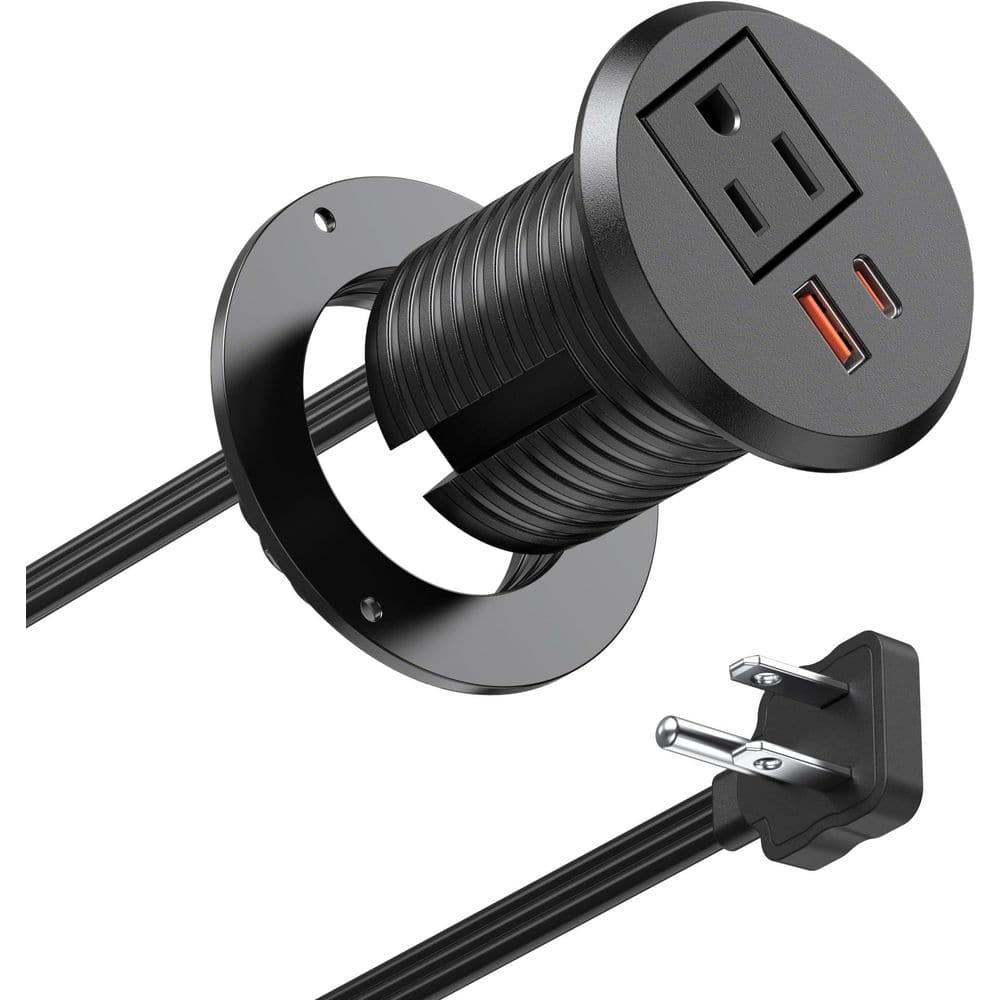 6ft Cord 2-Outlet 2 USB-A Ports 1 USB-C Port Surge Protector with 30W USB C Fast Charging Minimalist Desk Grommet price history on PriceWatchPro
