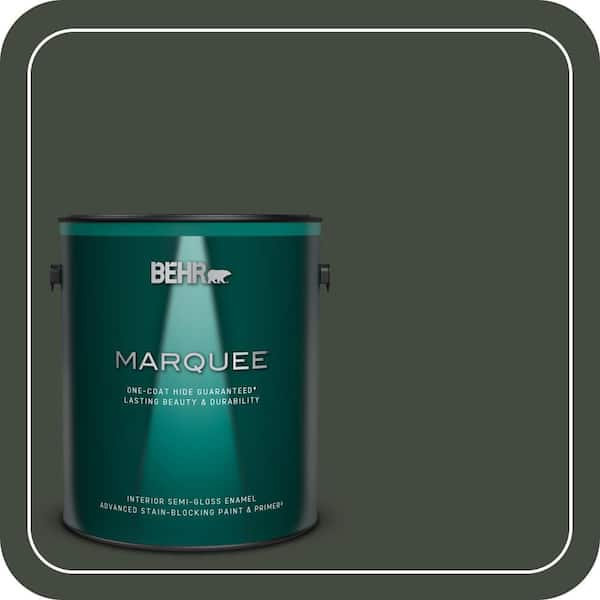 BEHR MARQUEE 1 gal. #BXC-12 Deep Forest Semi-Gloss Enamel Interior Paint & Primer