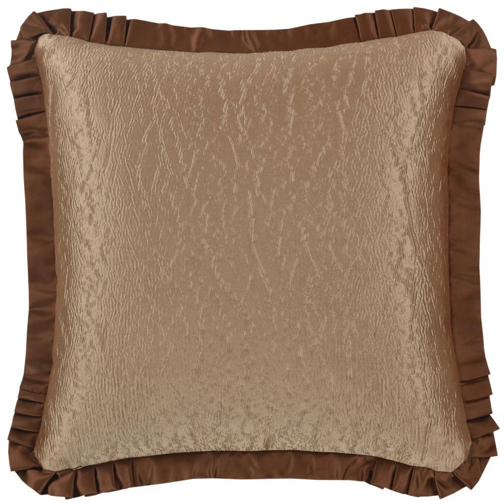 Copper Geometric Patterned Euro Sham with Satin Flange