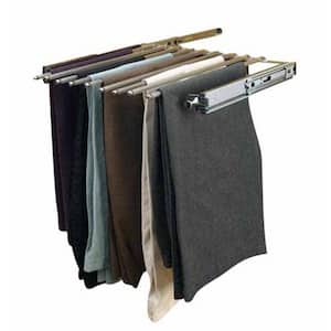 Chrome 30 in. Pull Out Closet Wire Pant Rack for 16 Pairs