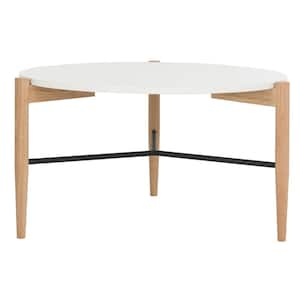 Thyme 36 in. White Wood Coffee Table