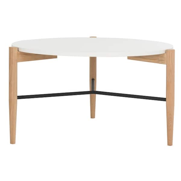 SAFAVIEH Thyme 36 in. White Wood Coffee Table